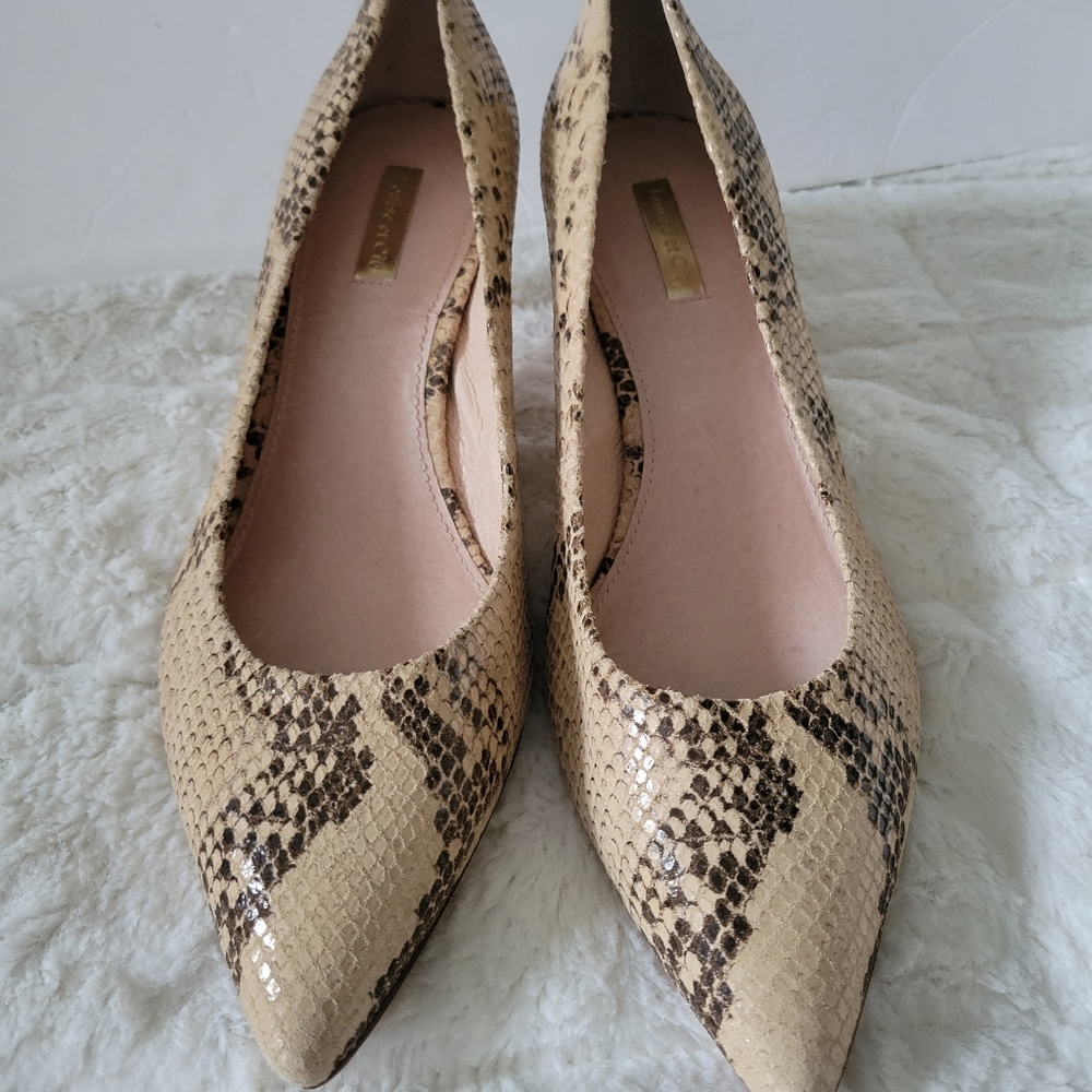 LOUISE ET CIE JORDYNA PUMPS HEELS ANIMAL PRINTS SHOES SIZE 10 beige brown color - Picture 12 of 12
